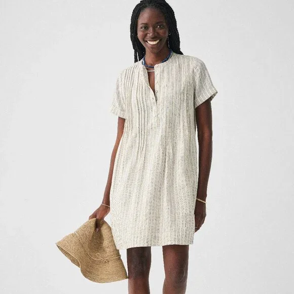 linen prairie dress Green Prairie fit and flare dress 0973# – Xiaolizi main image 1